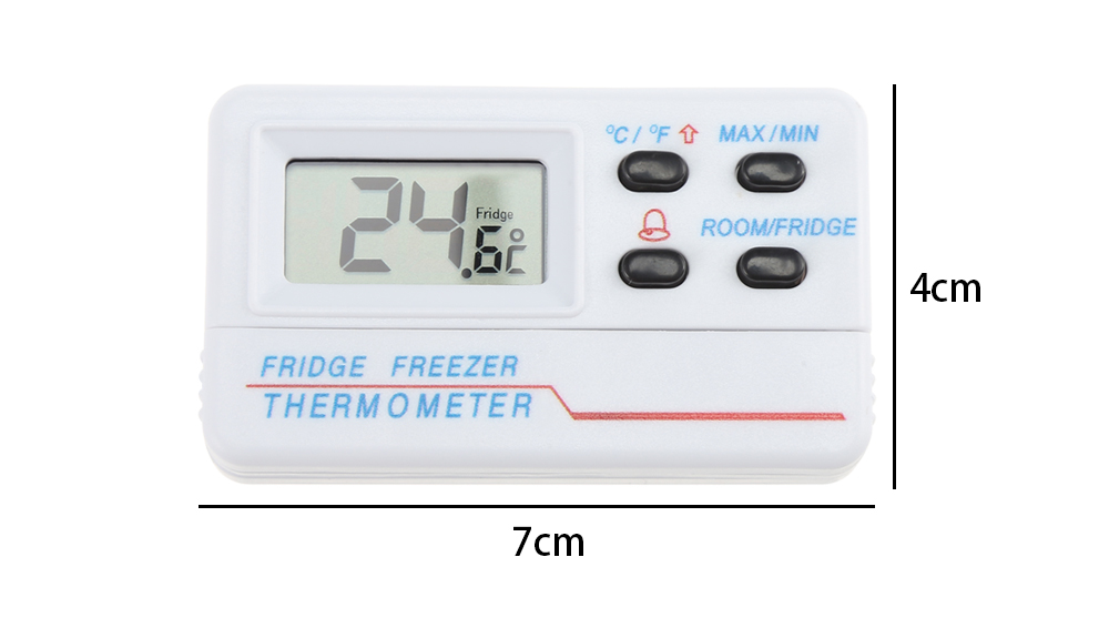 Fixed Temperature Alarm Refrigerator Freezer Thermometer