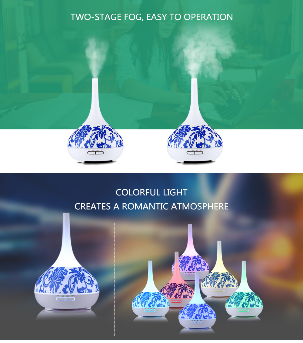 Ultrasonic Aroma Humidifier Colorful Night Light Three Timing Modes