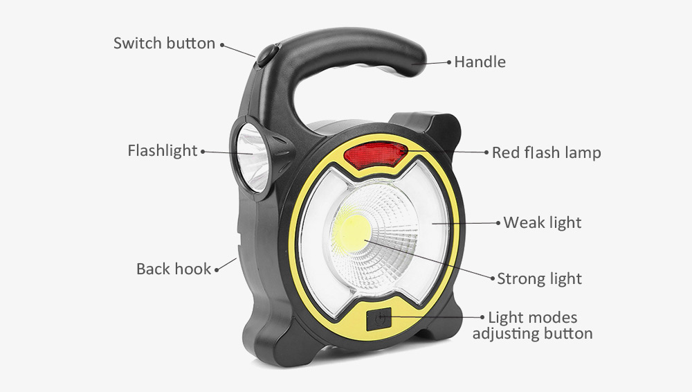 Portable Outdoor Camping Light with Flashlight