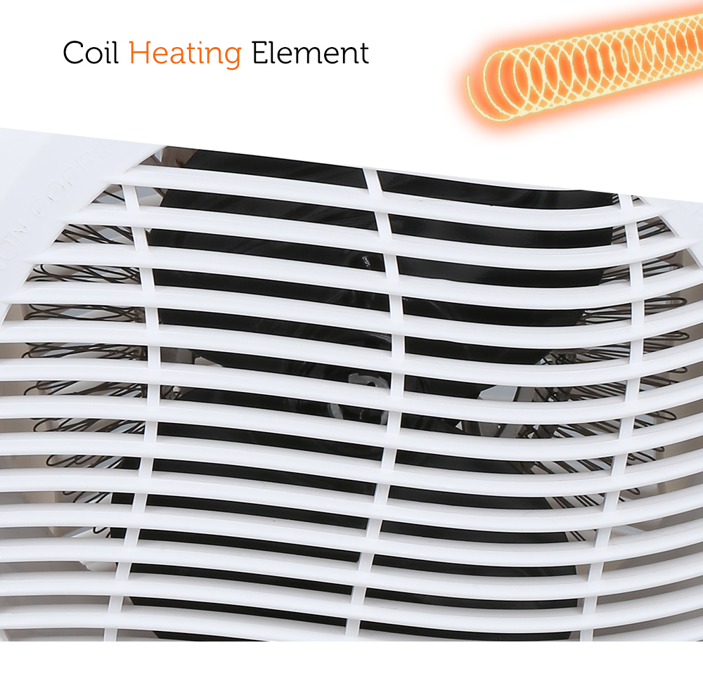 Household Fan Heater 2 Heat Settings Warm Air Blower