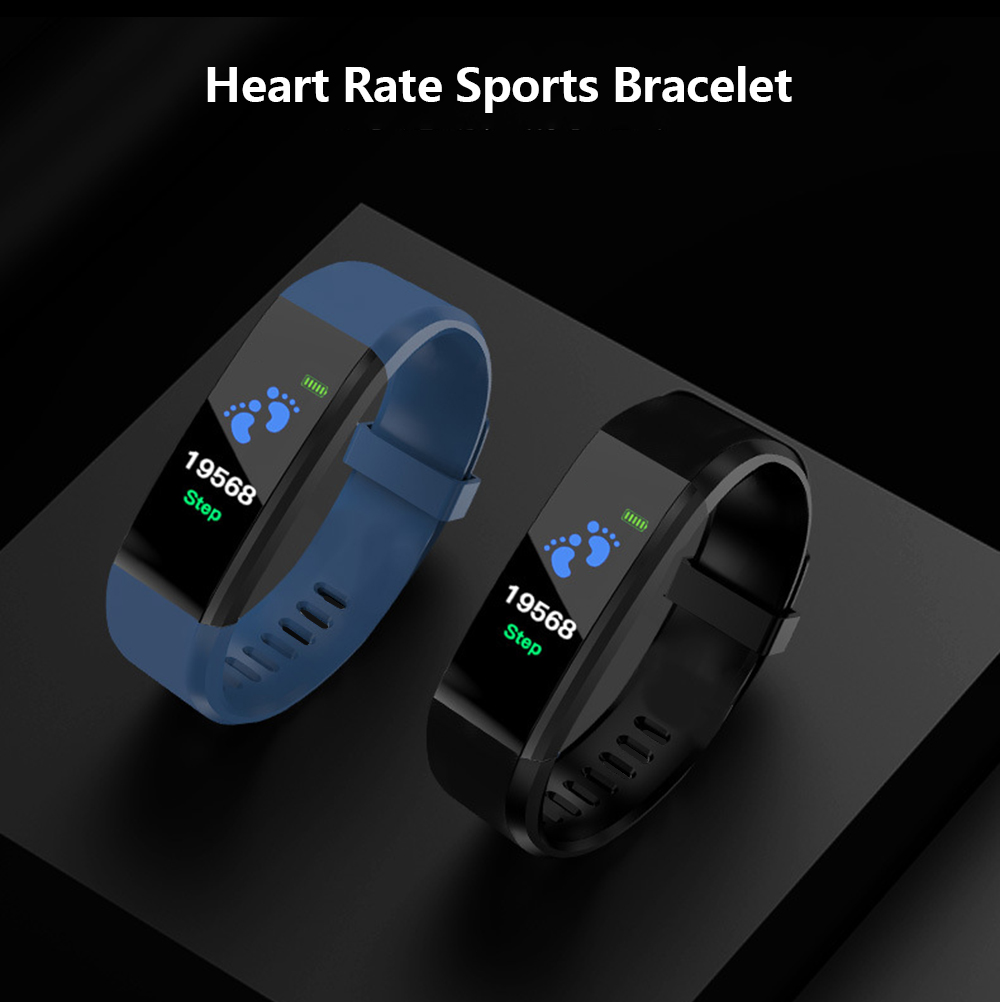 Smart Bracelet Monitoring Heart Rate Blood Pressure Waterproof Watch Pedometer