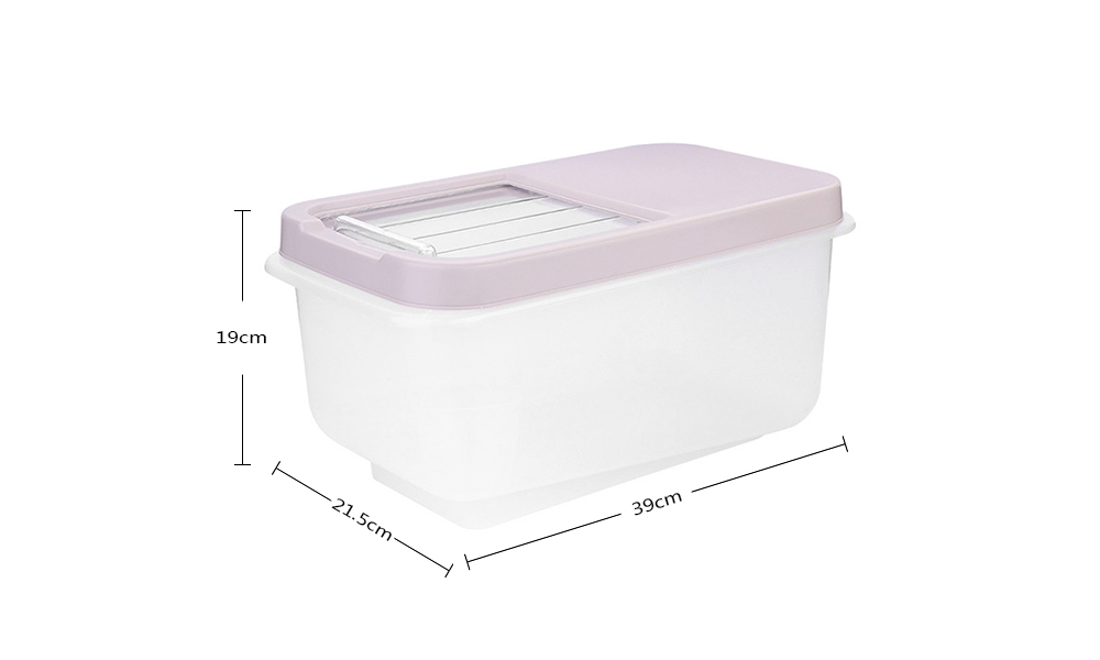 Japanese Plastic Rice Bucket 10kg Moisture-proof Kitchen Transparent Rice Cabinet Storage Box Household Cylinder Food Box