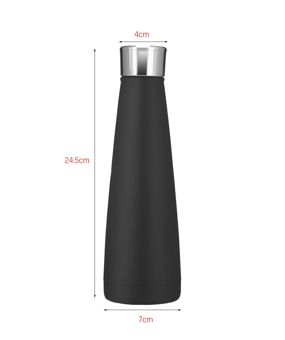 Double Layer Vacuum Cone Stainless Steel Thermos Cup