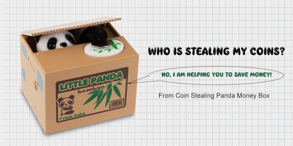 Coin Stealing Panda Money Box
