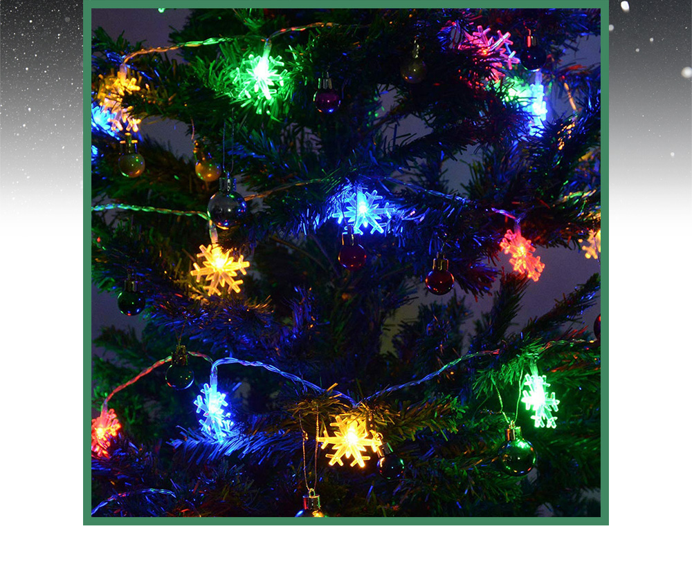 20 LEDs Christmas Snowflake String Light
