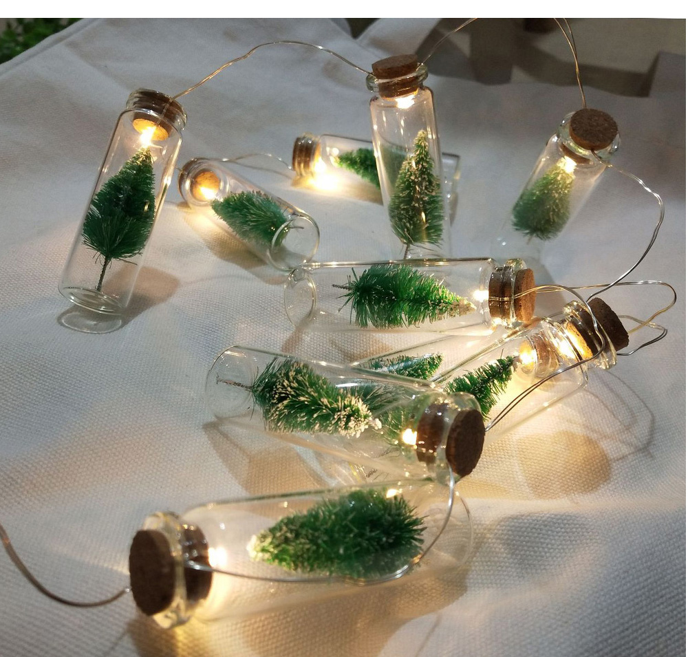 10 LEDs Christmas Tree Wishing Bottle Light String