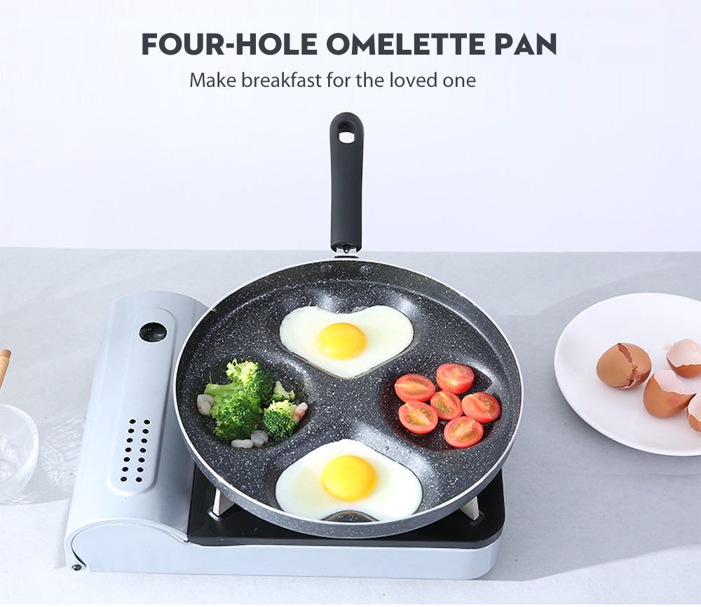 Four-hole Omelette Pot Eggs Ham Pancake Maker Frying Non-stick Pan
