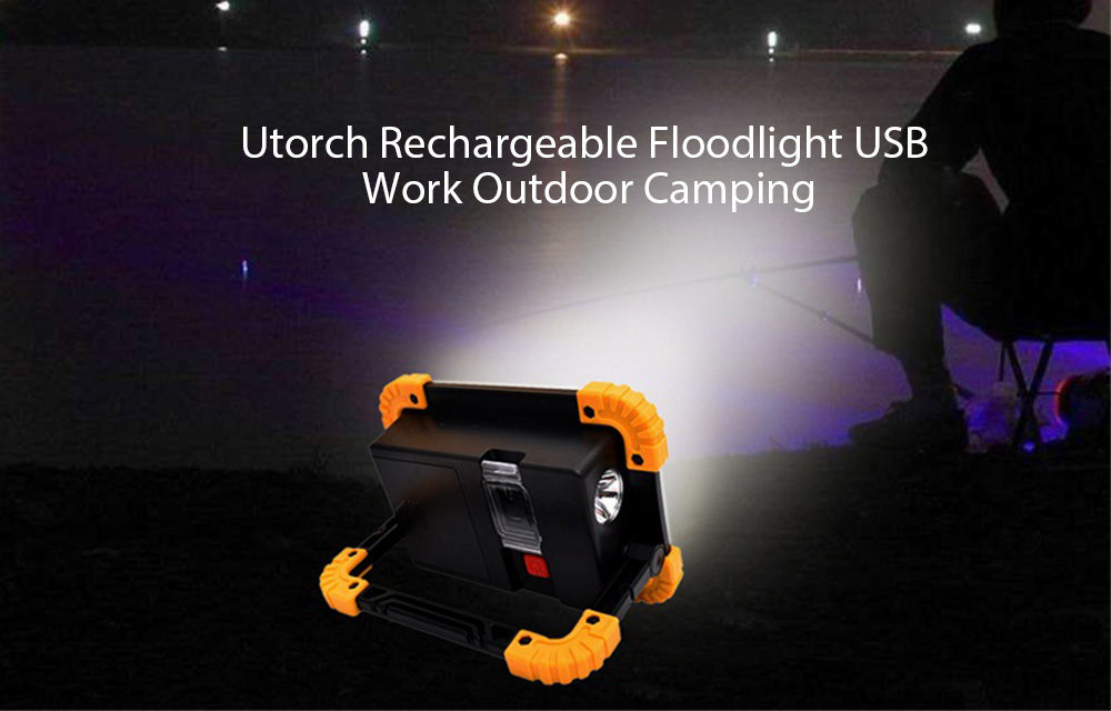 Utorch W1 20W Rechargeable Floodlight USB Work Outdoor Camping Warning Light