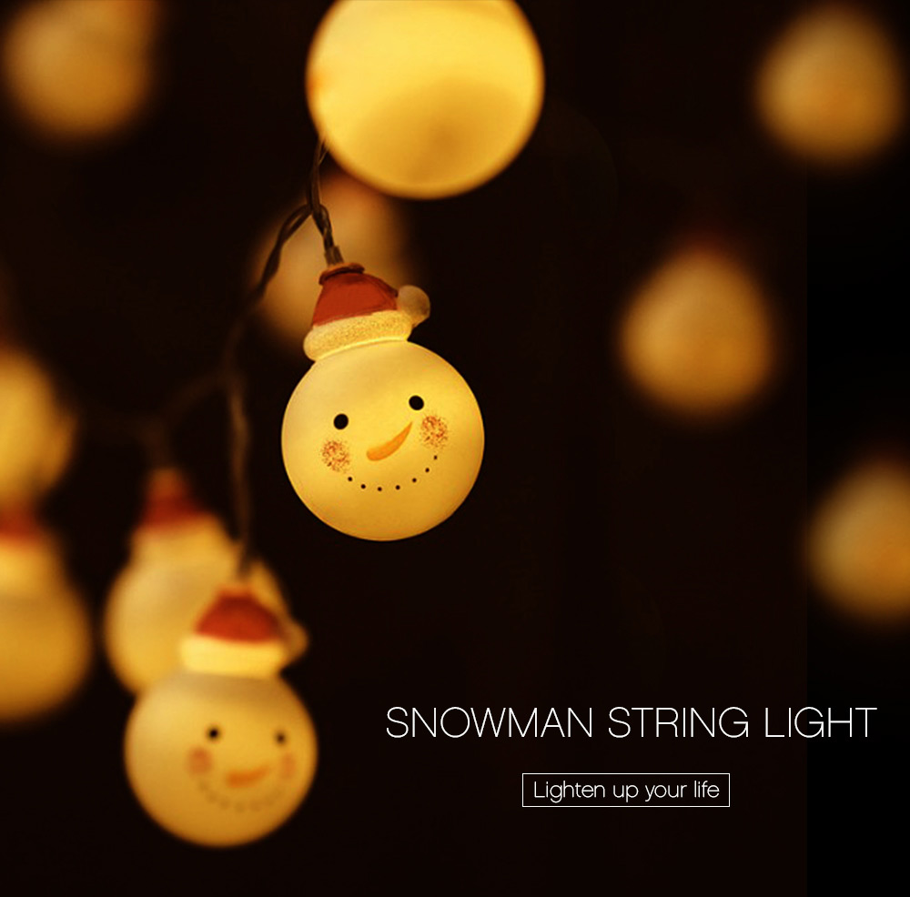 2.2M 20 LEDs Snowman Light String Lamp for Christmas Home Party