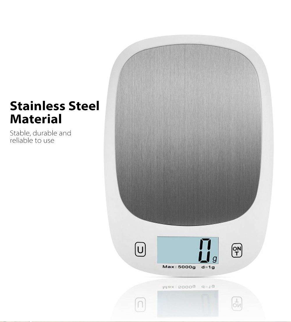 Food Electronic Kitchen Scale Stainless Steel Measure Tool