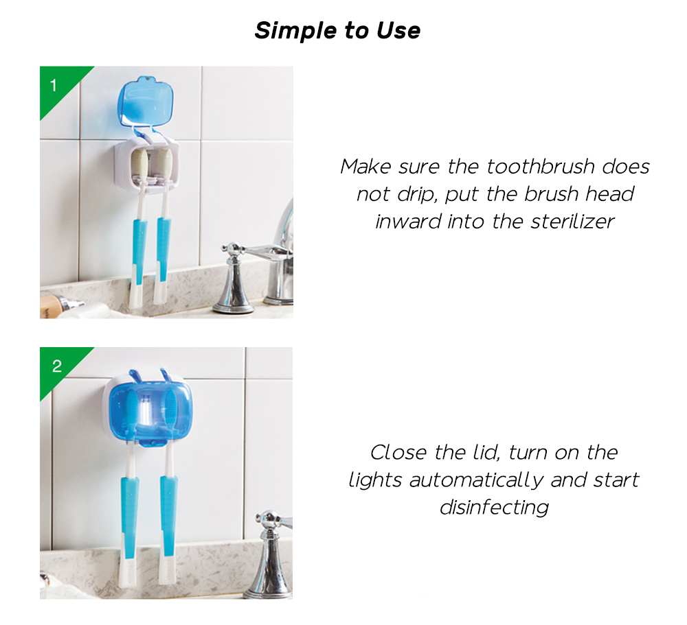 Hangable Toothbrush UV Disinfection Anti-bacteria Ultraviolet Sanitizer Cleaner