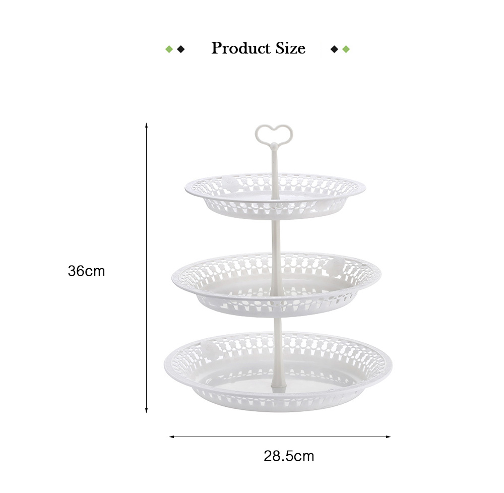 3 Tiers Fruit Tray Dessert Tower Cake Stand