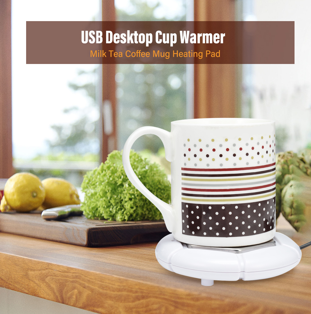 USB Desktop Cup Warmer Milk Tea Coffee Mug Heating Pad