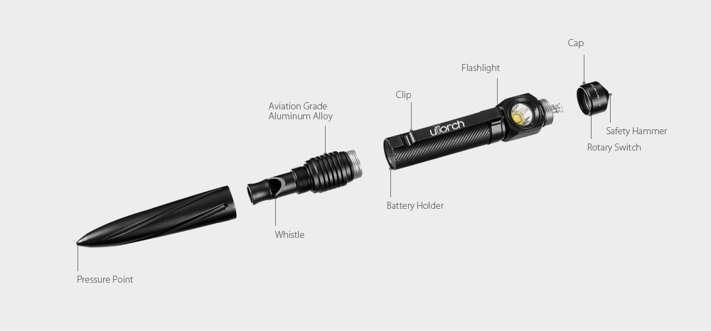 Utorch Tactical Flashlight Pen