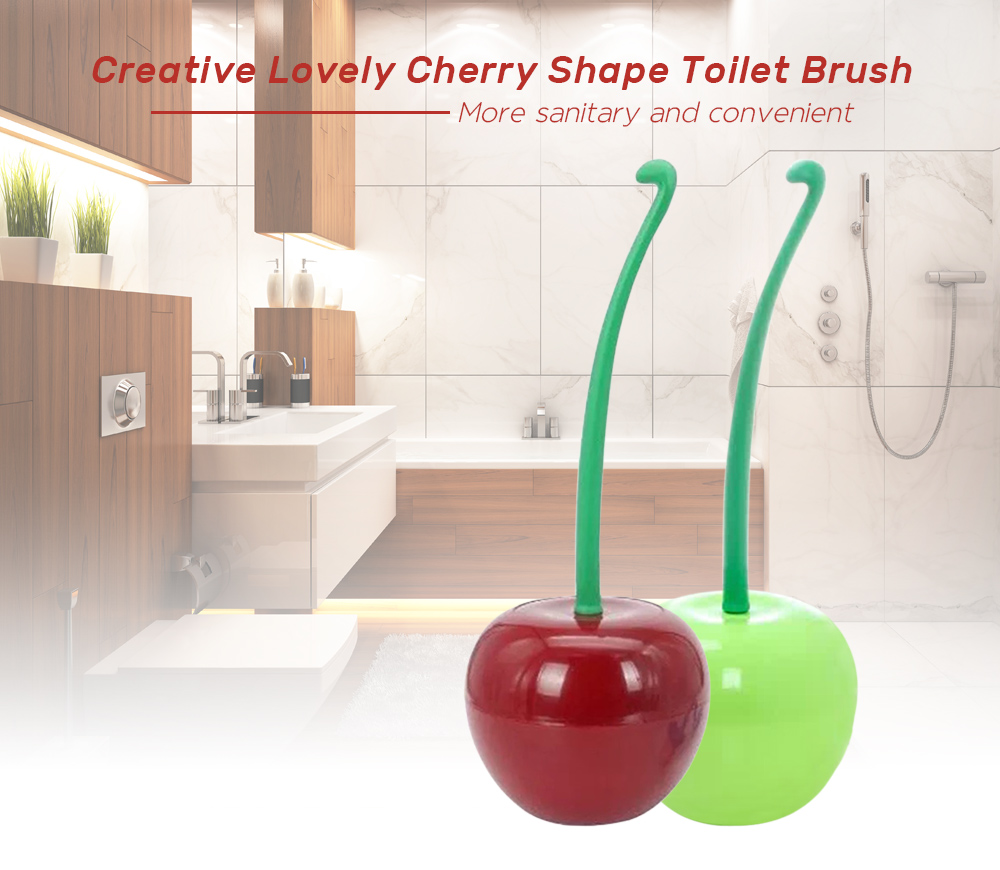 Creative Lovely Cherry Shape Toilet Brush