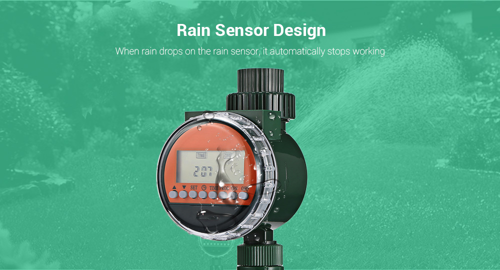 LED Automatic Intelligent Watering Timer Irrigation Controller with Rain Sensor