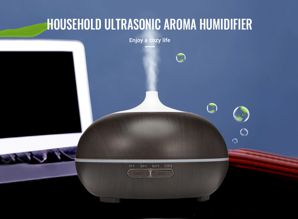 XBH - 1513 Ultrasonic Aroma Humidifier Wood Grain Household Sprayer Water Meter