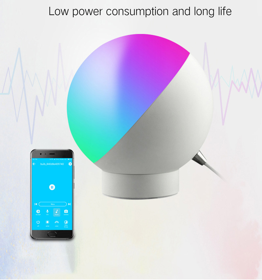 Smart WiFi Voice Control Round Shape LED Table Lamp