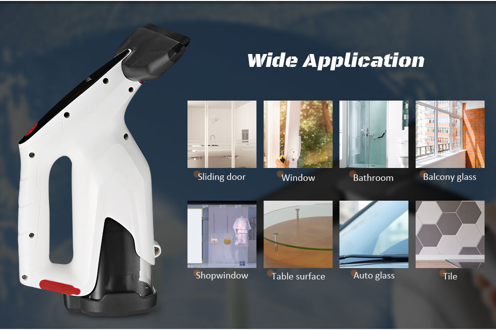 JIMMY VW302 - 1 Cordless Window Glass Vacuum Cleaner with Squeegee / Spray Bottle