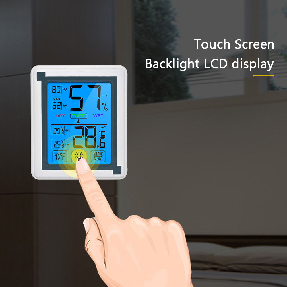 LCD Large Screen Weather Station Clock