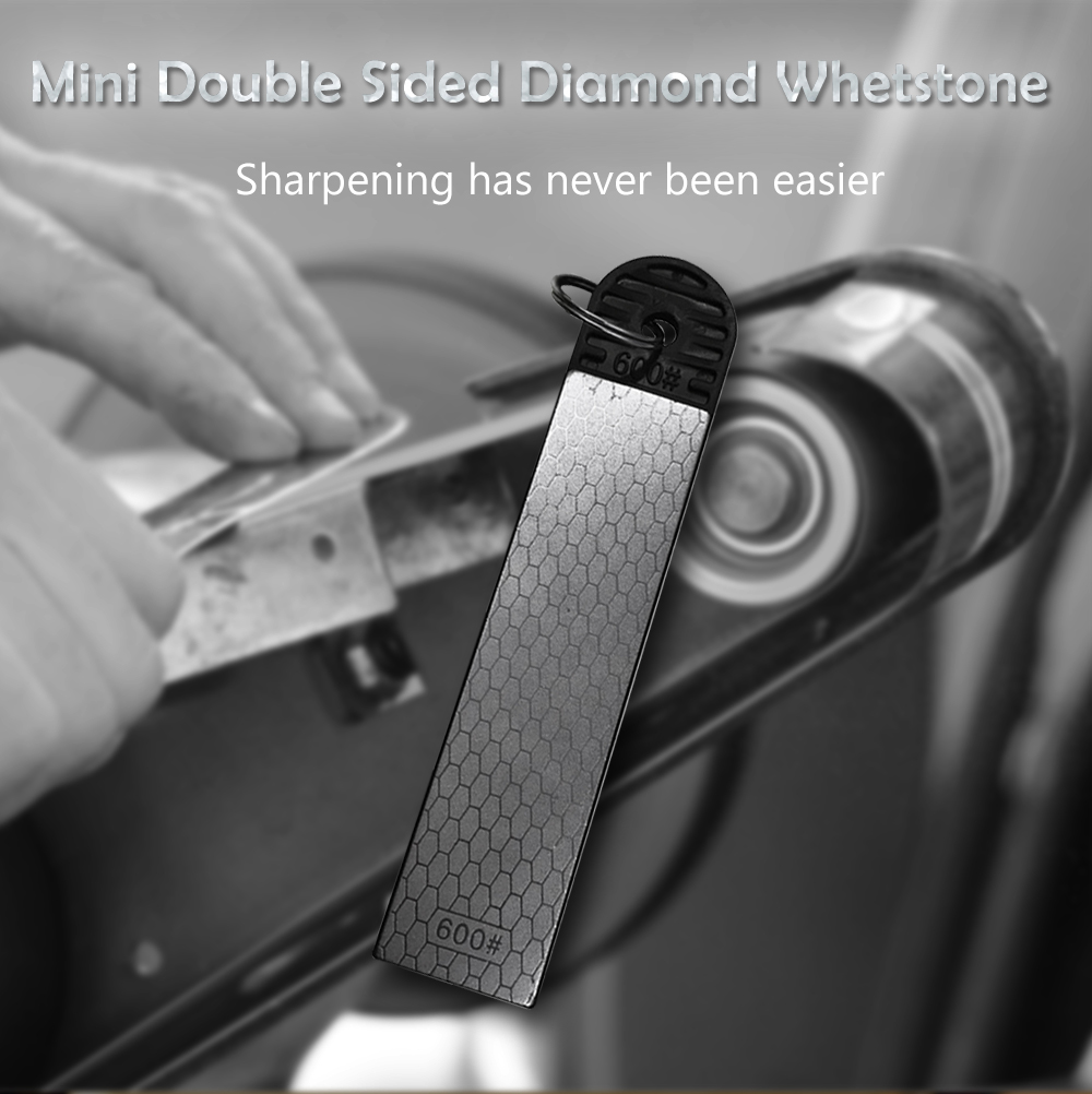 Mini Double Sided Pocket Diamond Whetstone Knife Sharpener Abrasive Tool