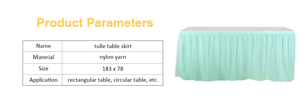Tutu Tulle Table Skirt Tablecloth for Party Wedding Home Decoration