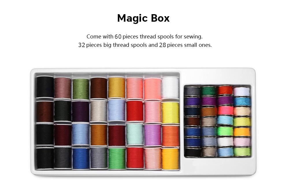 60pcs Assorted Colors Sewing Thread Spools Storage Organizer Holder
