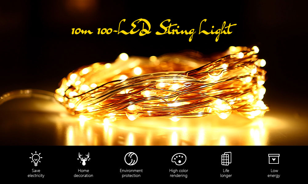 KPSSDD 10m 100-LED USB Light Strip for Decoration