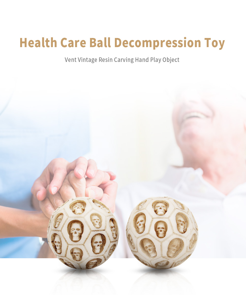 Health Care Ball Vent Vintage Resin Carving Hand Play Object