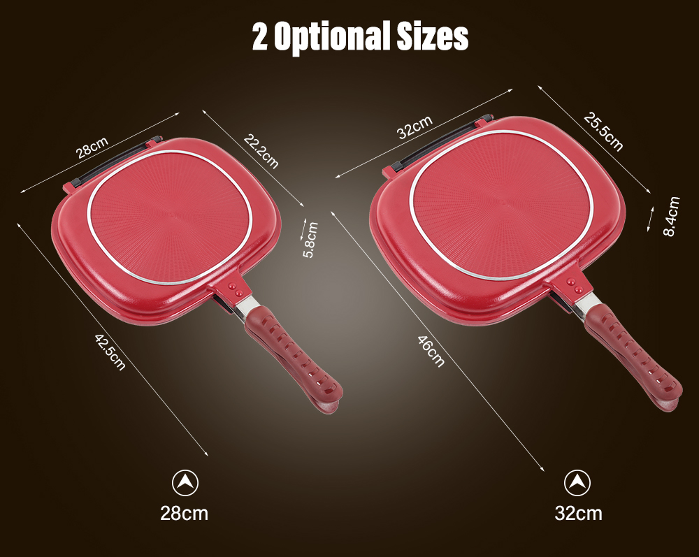 Double-sided Frying Pan Non-stick Barbecue Cooking Tool