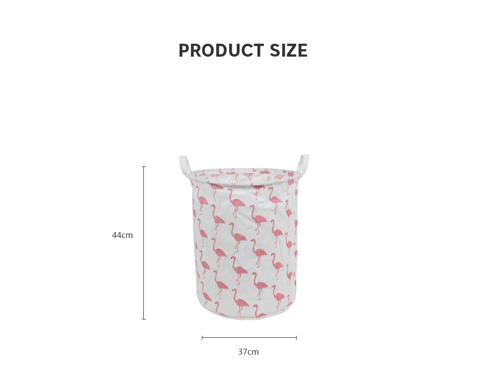 Flamingo Pattern Water-resistant Foldable Dirty Clothes Basket Children's Toy Storage Bucket