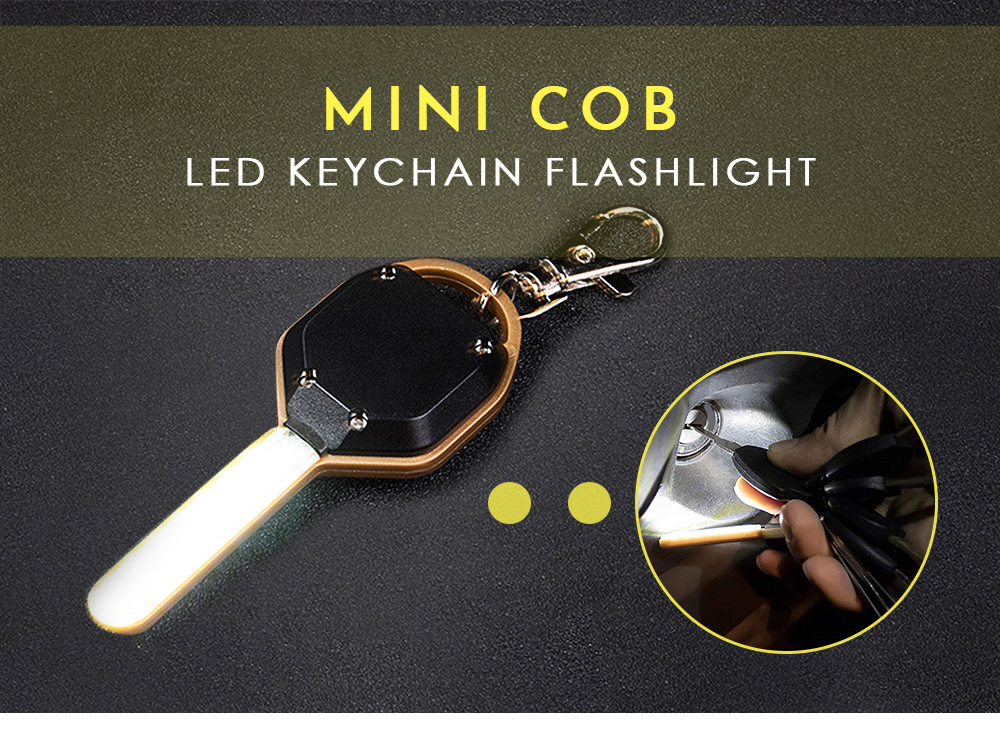 Mini COB LED Bright Key Light Keychain Flashlight