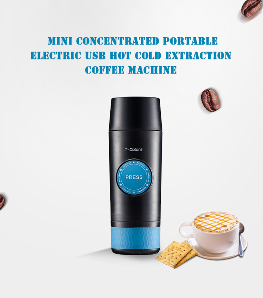 T - Colors CF - 1701 Mini Concentrated Portable Electric USB Hot Cold Extraction Coffee Machine