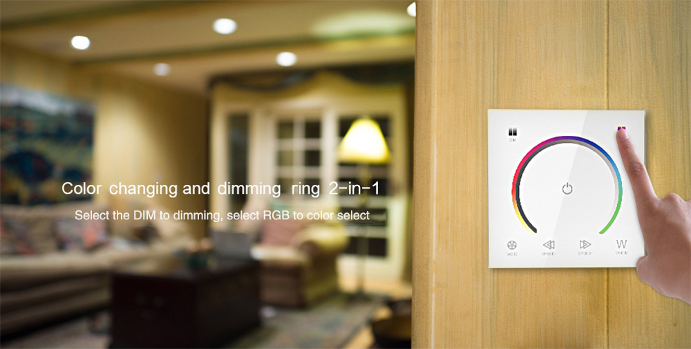 Wall Control Smart Switch Colorful Dimming Controller for Strip Light
