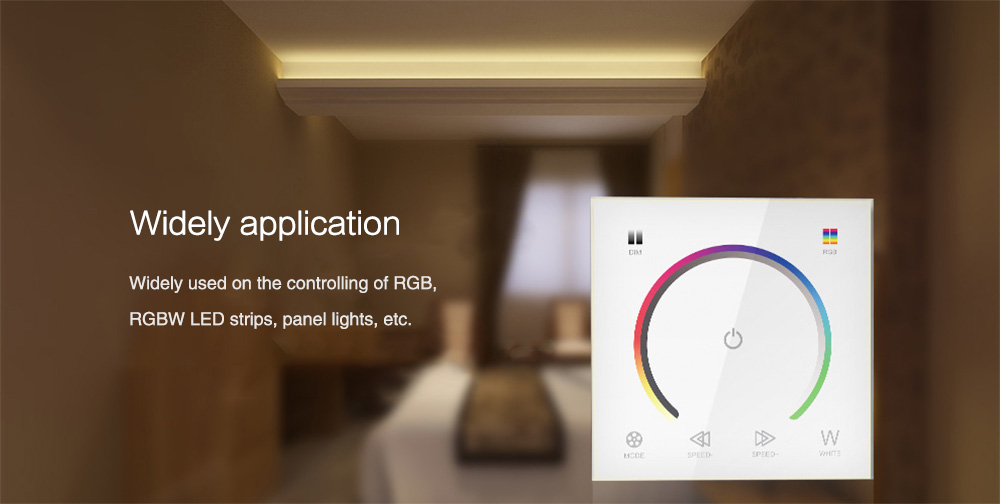 Wall Control Smart Switch Colorful Dimming Controller for Strip Light