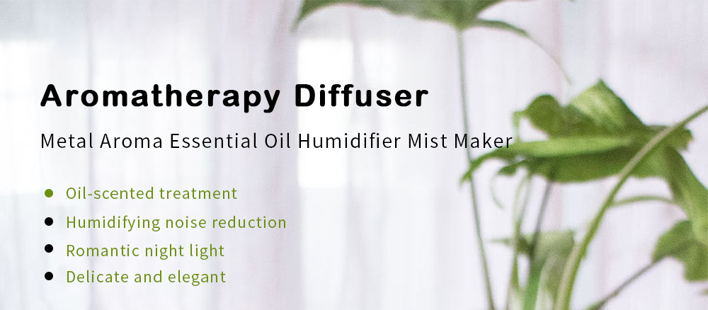 Aromatherapy Diffuser Metal Aroma Essential Oil Humidifier Mist Maker