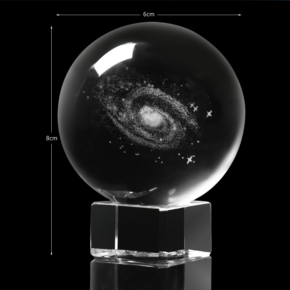 6cm Diameter Globe Galaxy Miniature Crystal Ball Home Decoration Accessories