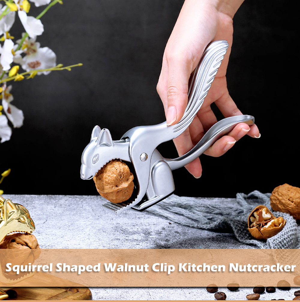 Squirrel Shaped Walnut Clip Kitchen Pliers Heavy Spring Loaded Nutcracker
