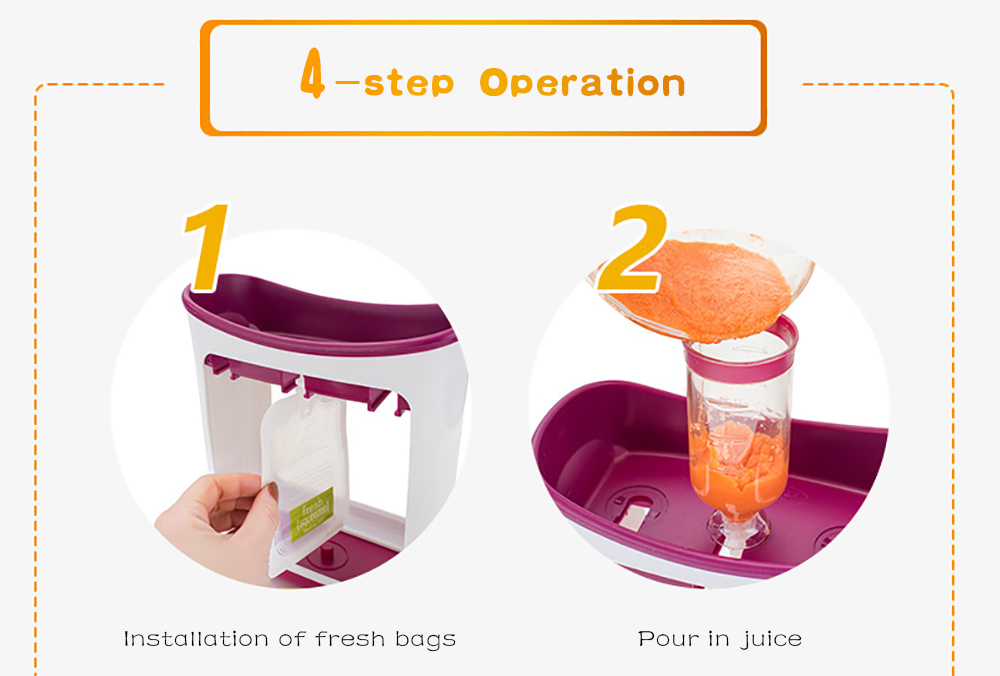 Squeeze Station Baby Food Organization Storage Containers Fruit Puree Packing Machine