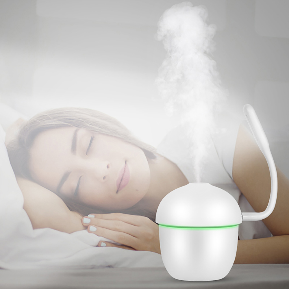USB Air Humidifier with Fan LED Night Light for Home Office
