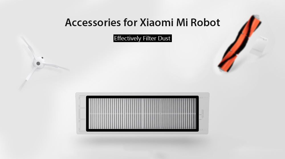 Accessories for Xiaomi Mi Robot Vacuum Side Brush HEPA Filter 2PCS