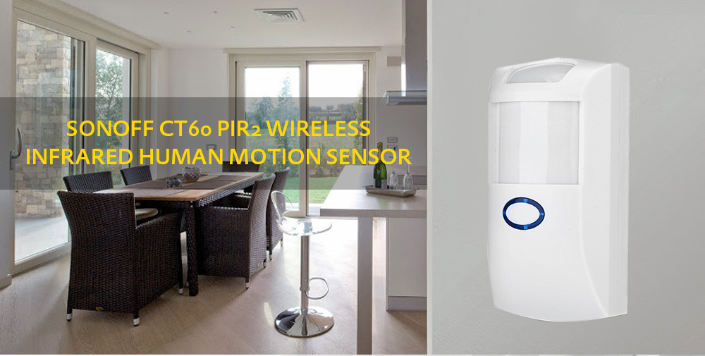 SONOFF CT60 PIR2 Wireless Infrared Detector Human Body Motion Sensor for Smart Home Security Alarm