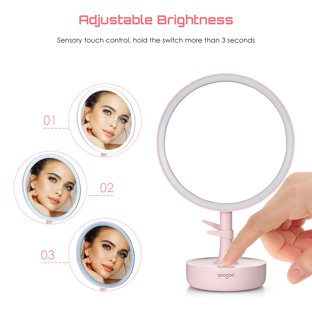 ROOGOO RG - M309 Rechargeable 32-LED Makeup Mirror Lamp Dimming Touch Screen