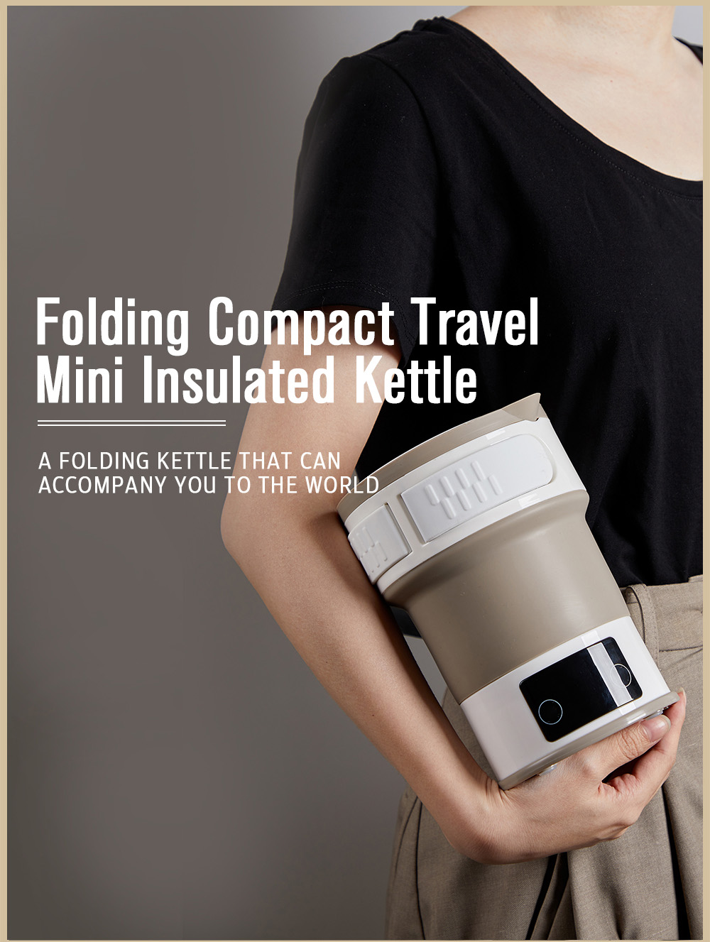 I23 I25 Folding Compression Travel Portable Mini Insulation Electric Kettle