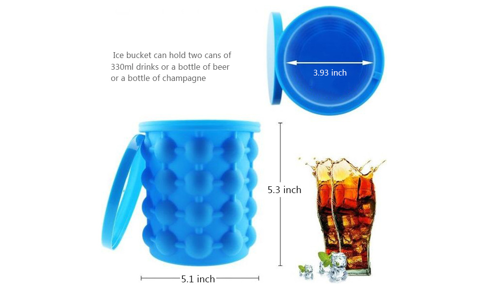 Ice Cube Maker Saving Ball Bucket Party Drink Tub Silicone Trays Mold