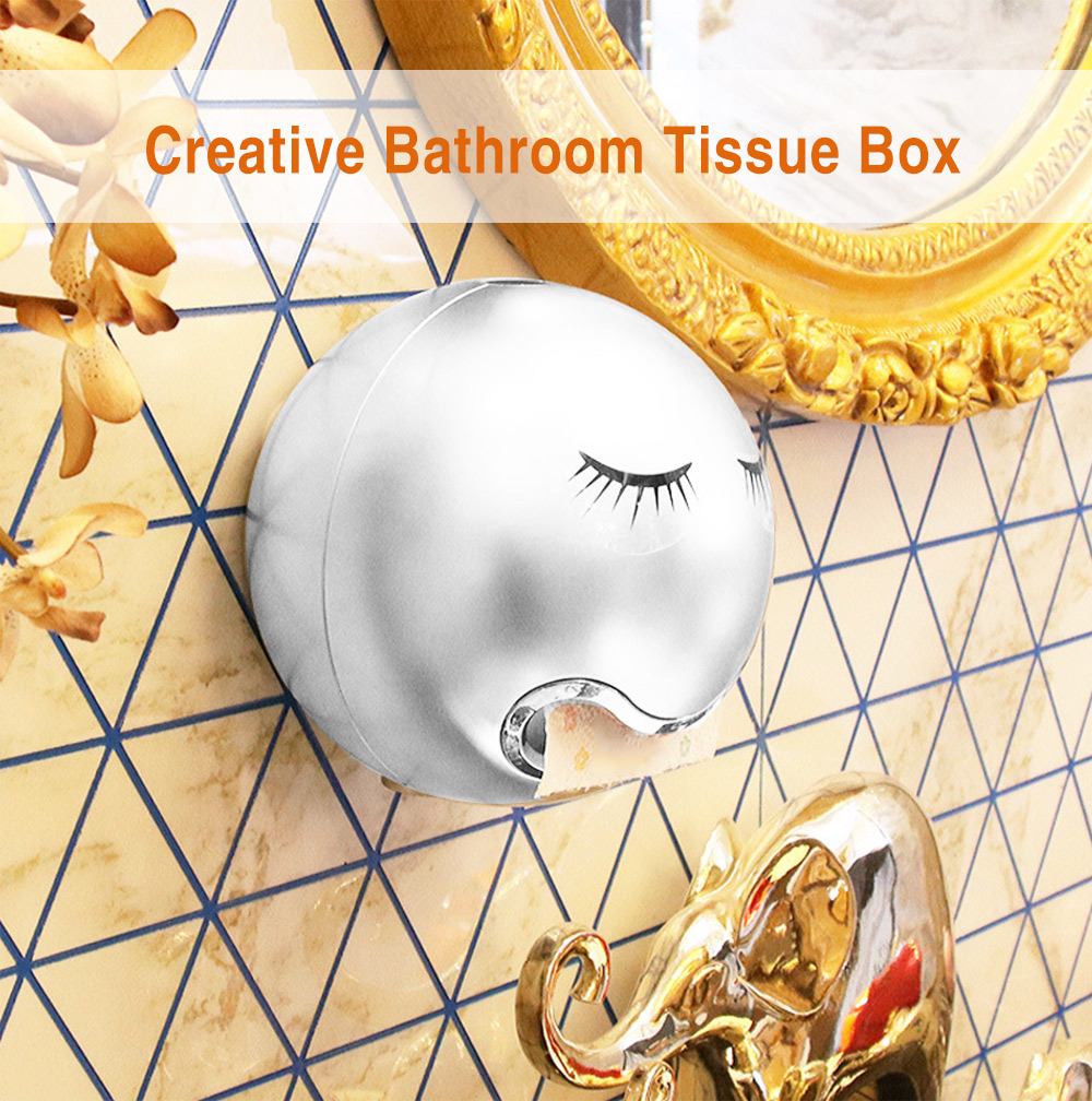 Creative Bathroom Tissue Box Punch-free Water Resistant Paper Towel Holder