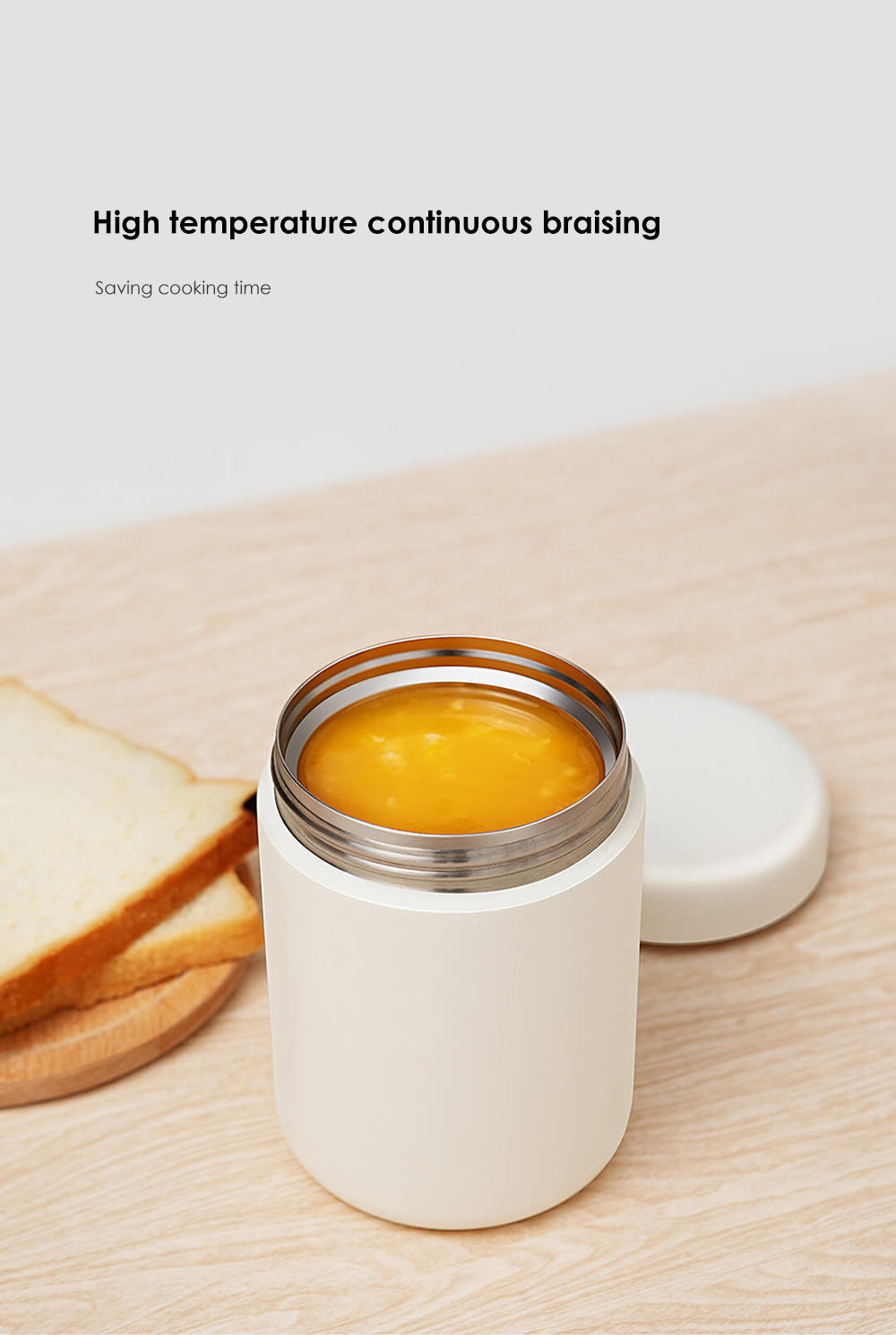 Pinlo Vacuum Insulated Stainless Steel Cooking Thermos Braised Beaker