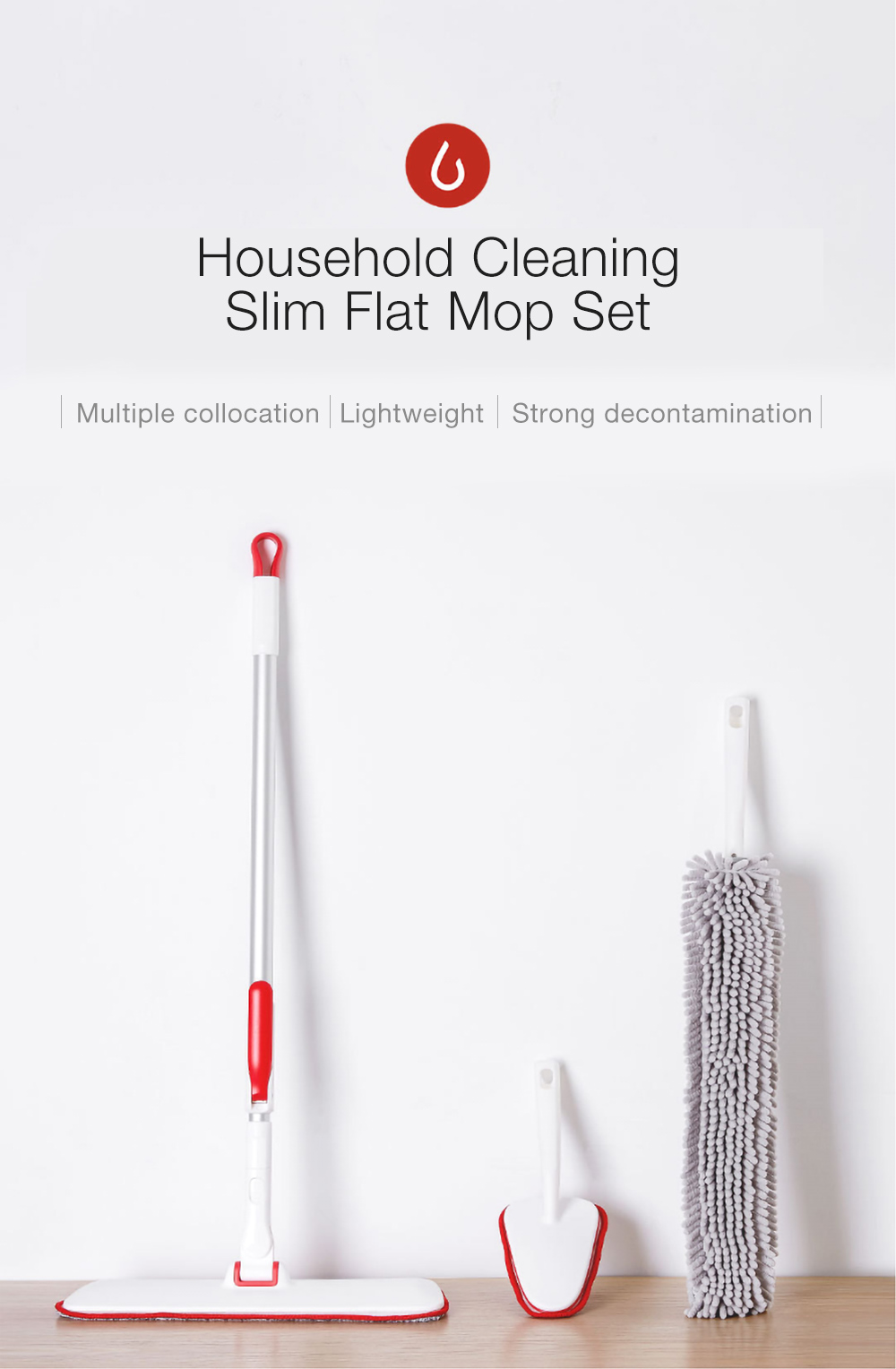 Household Cleaning Slim Flat Mop Set