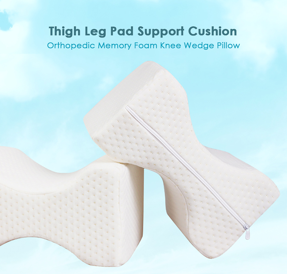 Orthopedic Memory Foam Knee Wedge Pillow Thigh Leg Pad Support Cushion