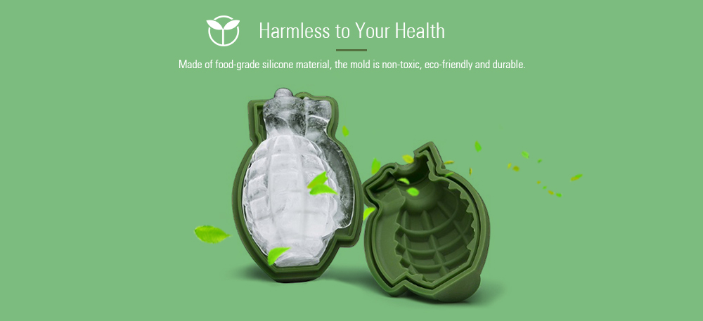Grenade Shape 3D Ice Cube Mold Silicone Trays Tool